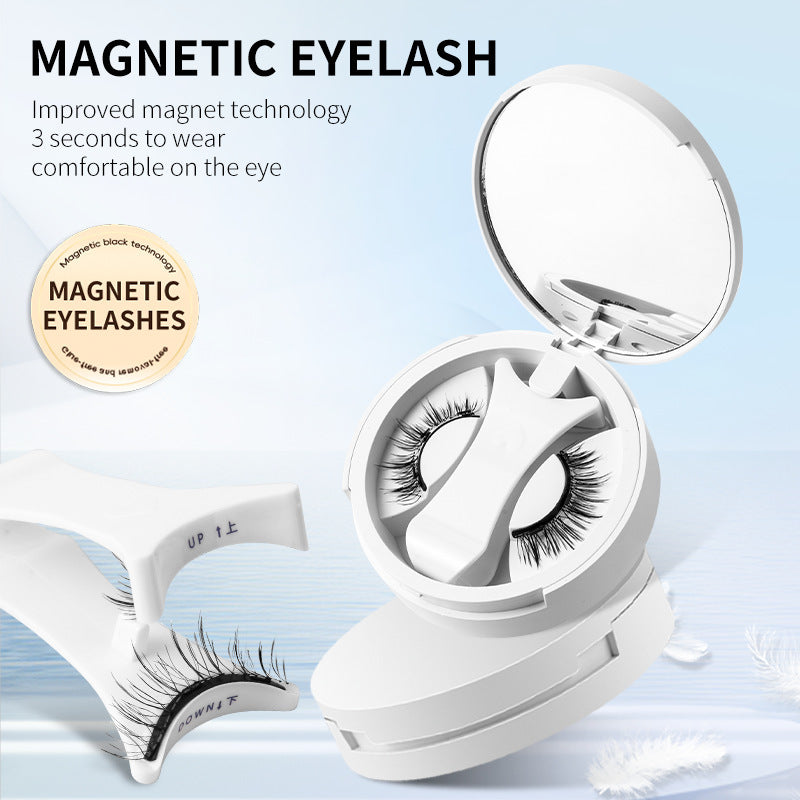 Magnetic False Eyelashes Integrated Storage Box Glue-free Magnet False Eyelashes Natural Makeup Tools With Applicater