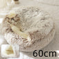 2 In 1 Dog And Cat Bed Pet Winter Bed Round Plush Warm Bed House Soft Long Plush Pets Bed