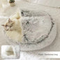 2 In 1 Dog And Cat Bed Pet Winter Bed Round Plush Warm Bed House Soft Long Plush Pets Bed