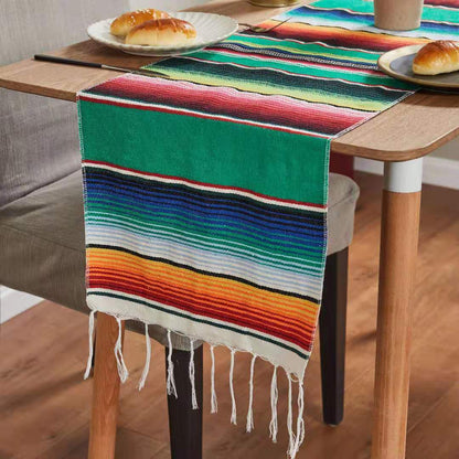 Flag Woven Tablecloth Tassel Blanket Beach Blanket Beach Mat