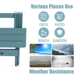 TALE Adirondack Portable Folding Side Table Square All-Weather And Fade-Resistant Plastic Wood Table Perfect For Outdoor Garden, Beach, Camping, Picnics,Ban Amazon