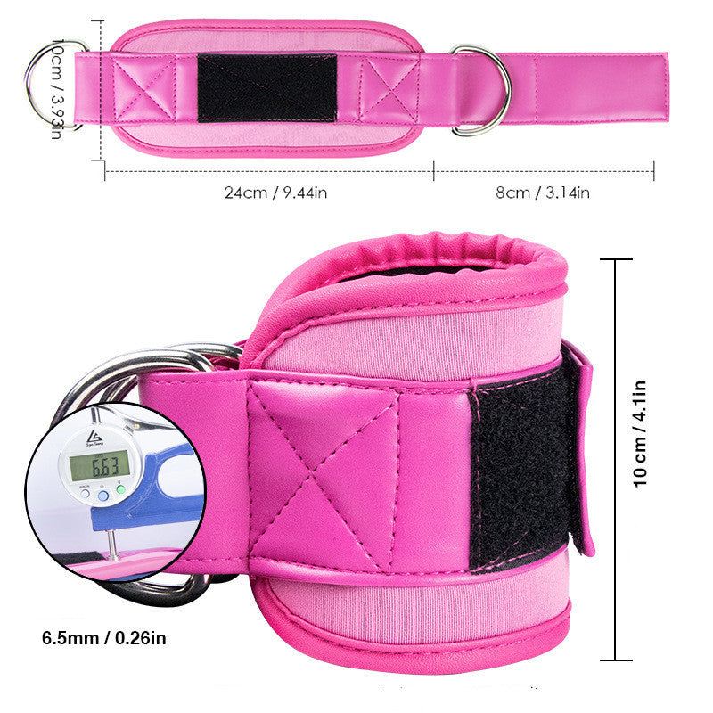 PU Leather Adjustable Ankle Brace Buckle Hip Leg Pull Training