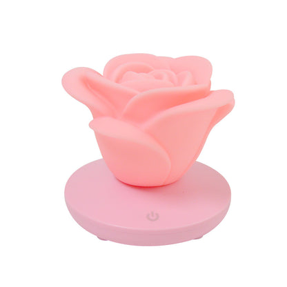 4 Colors Romantic Rose-shape Three Lighting Level Dimming Touch Night Light Valentine's Day Night Light