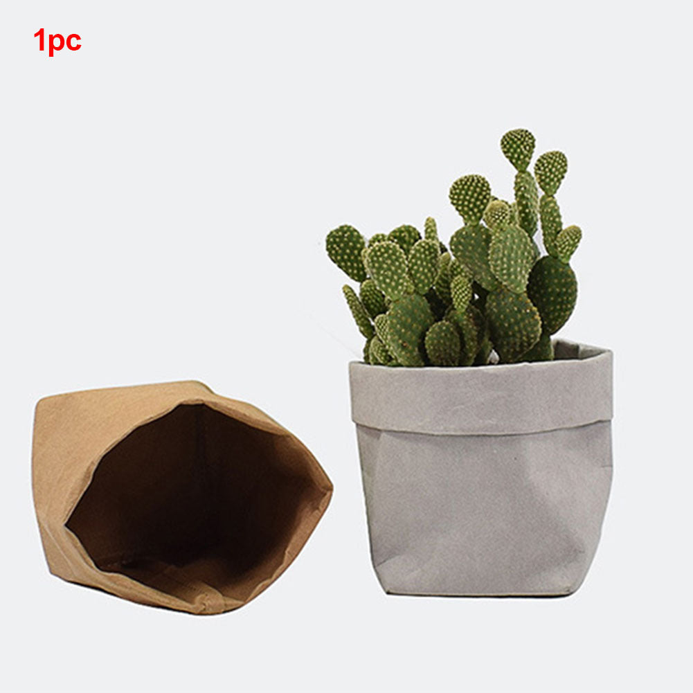 Flower pot supplies washed kraft paper storage bag