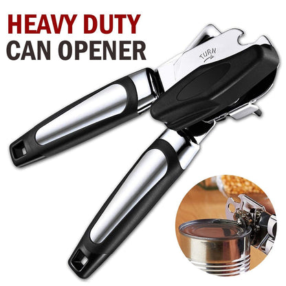 Manual Can Opener Smooth Edge Heavy Duty Stainless Steel Blades Beer Opener